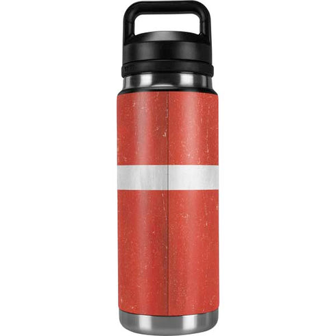 Denmark Flag Distressed YETI Rambler 26oz Bottle Skin